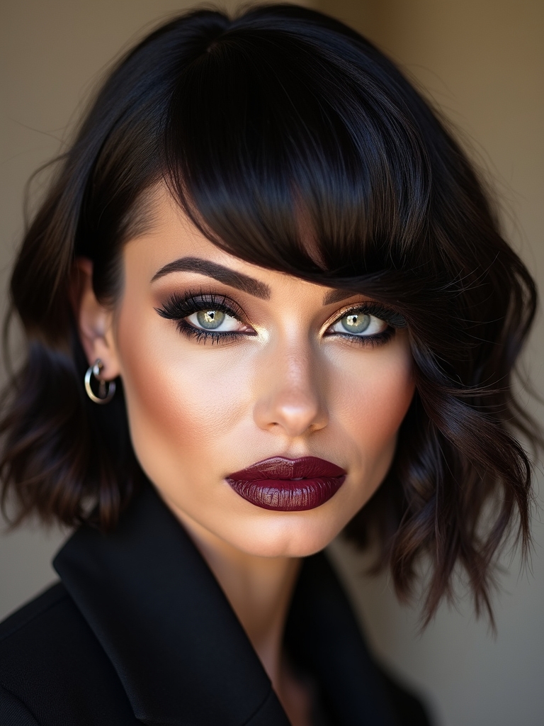 tapered side bangs undercut