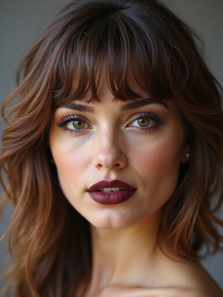 textured choppy bangs boost playful volume