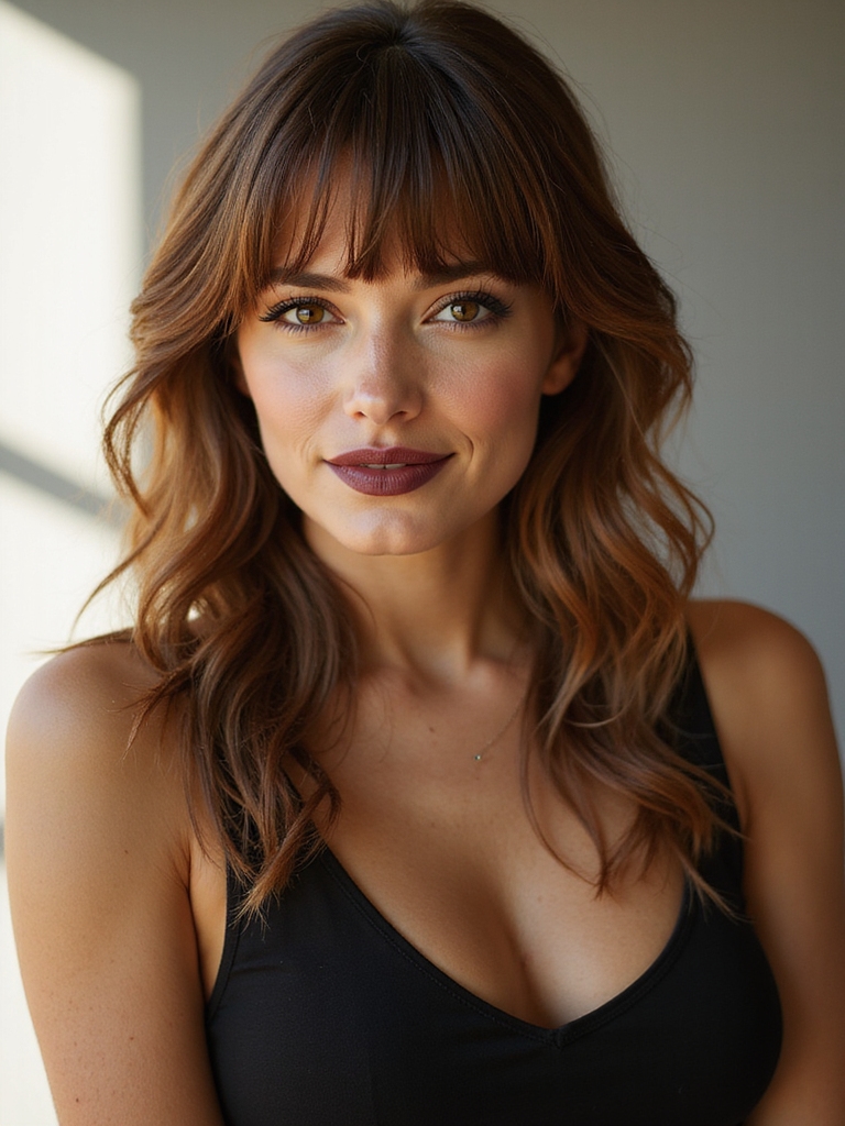 textured edgy lived in bangs