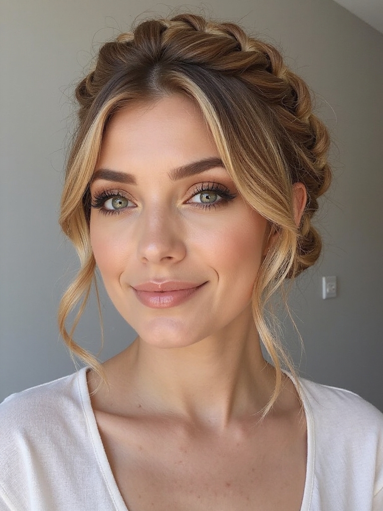 textured fishtail mid bun