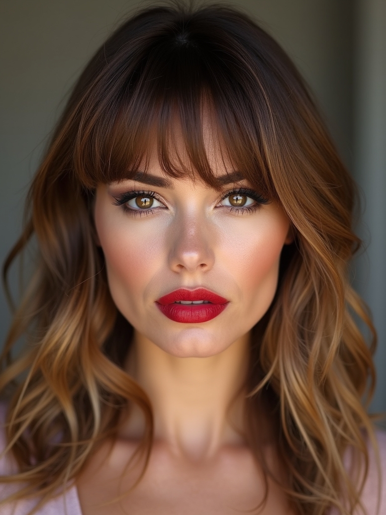 textured lifted side swept bangs