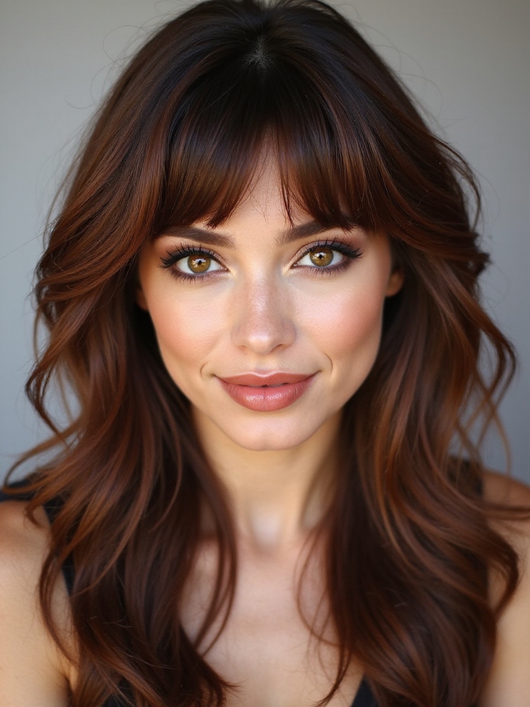 textured piecey side bangs