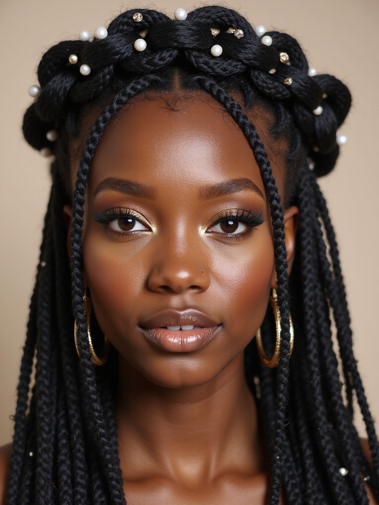 thick braided halo with embellishments