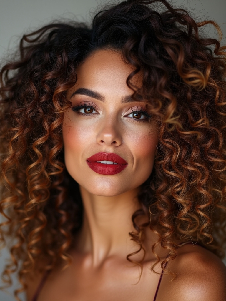 tilted chin lit curls
