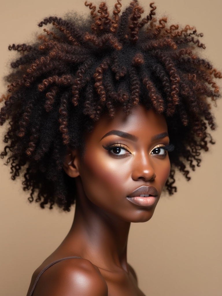 tiny braided halo voluminous afro