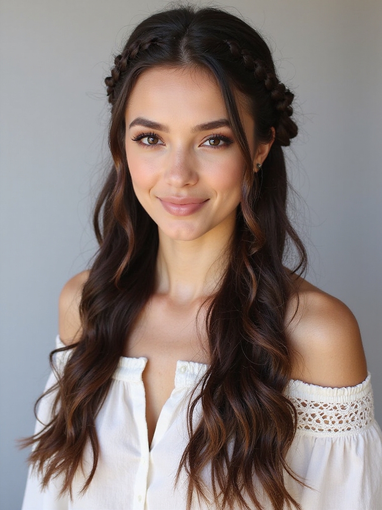 tiny braids face framing wisps