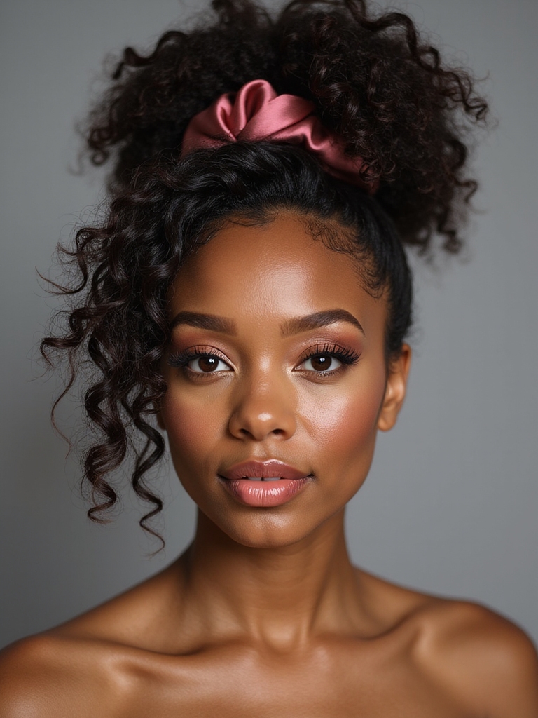 top knot with secure scrunchie