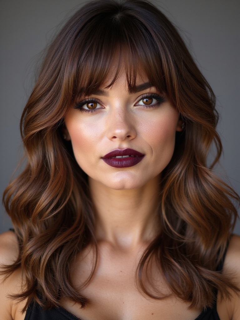 trendy wispy bang hairstyle ideas