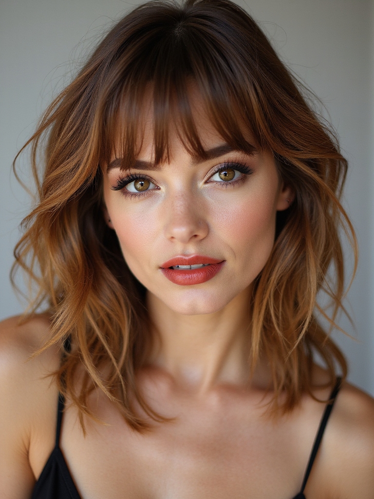 trim bangs with vertical snips