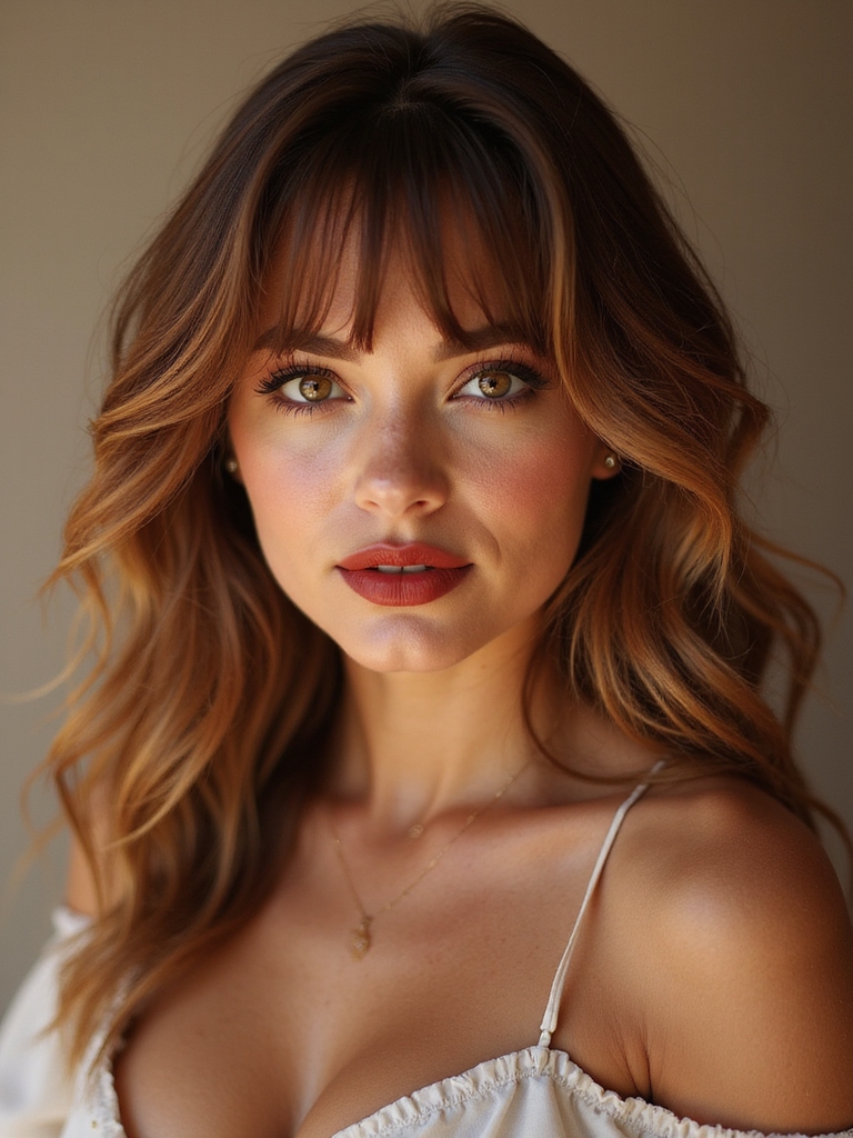 trim wispy bangs delicately