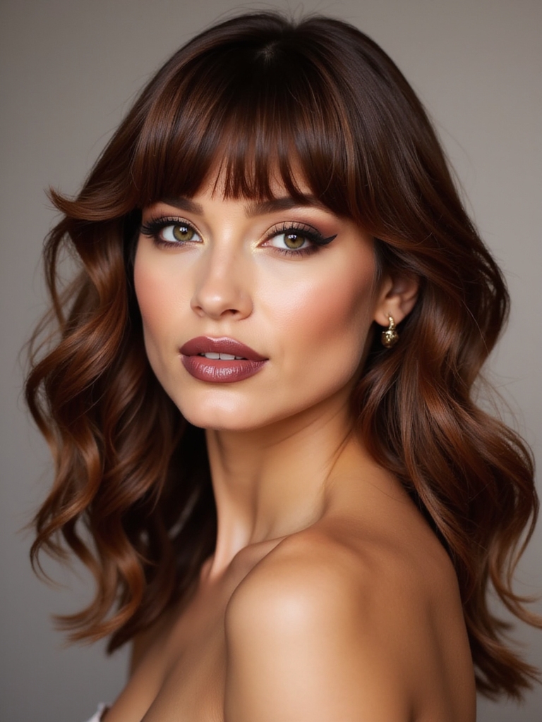 tucked side bangs behind ear