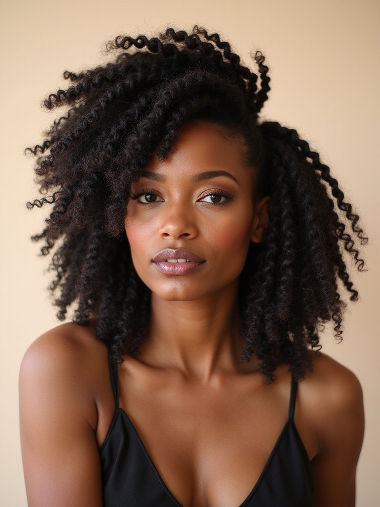 twist out framed cornrow contrast