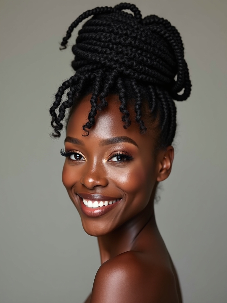 twisted bun with tendrils