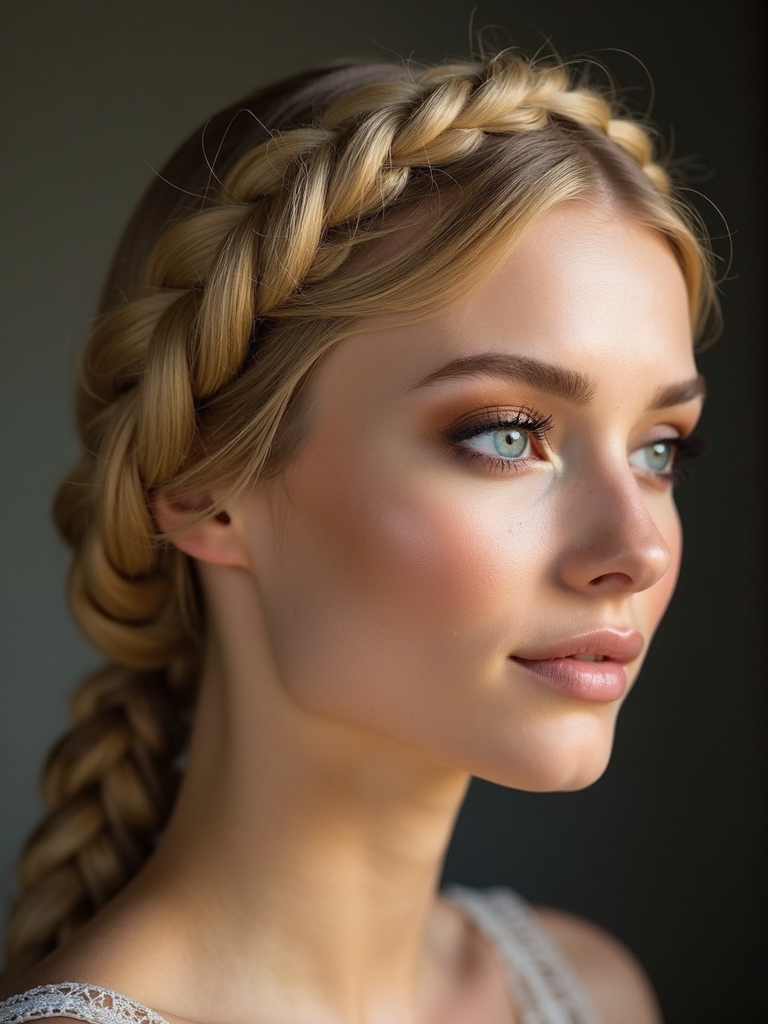twisted crown style easy braid