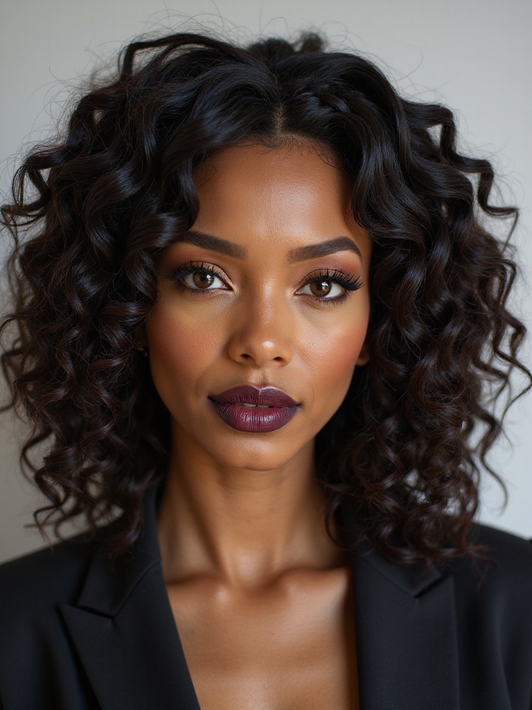 twisted halo braid for curls