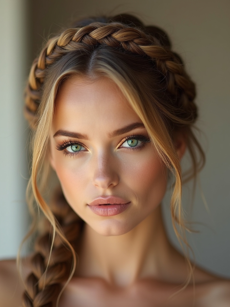twisted rope braids crown
