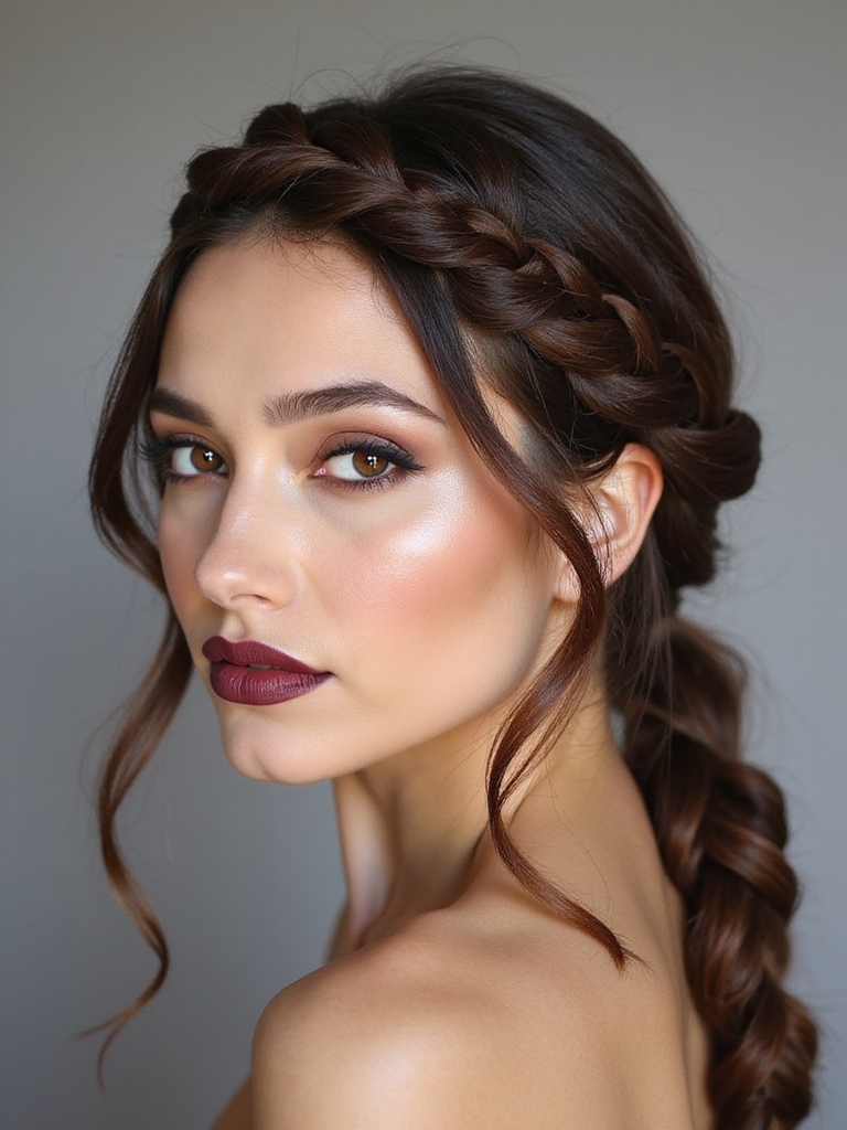 twisted temple braid headband