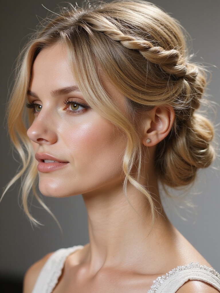 undone low romantic chignon