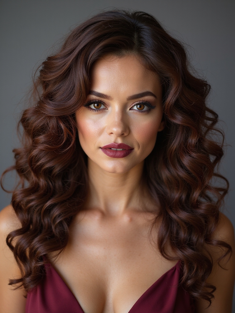 vintage glossy sculpted curls