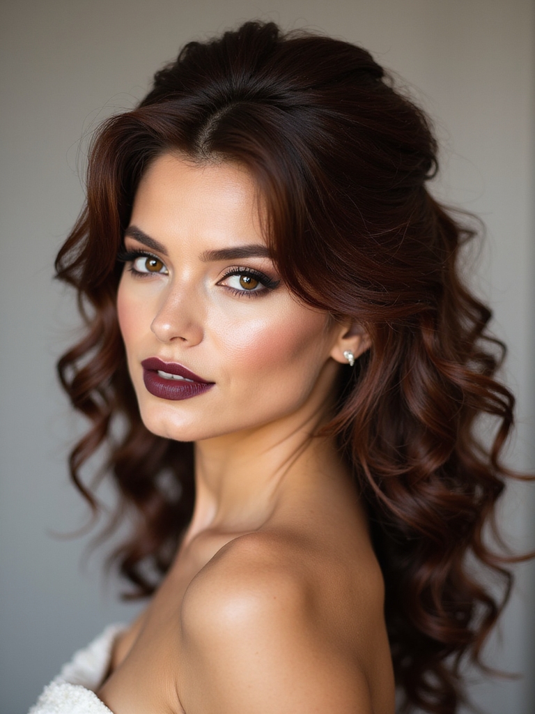 voluminous half up half down