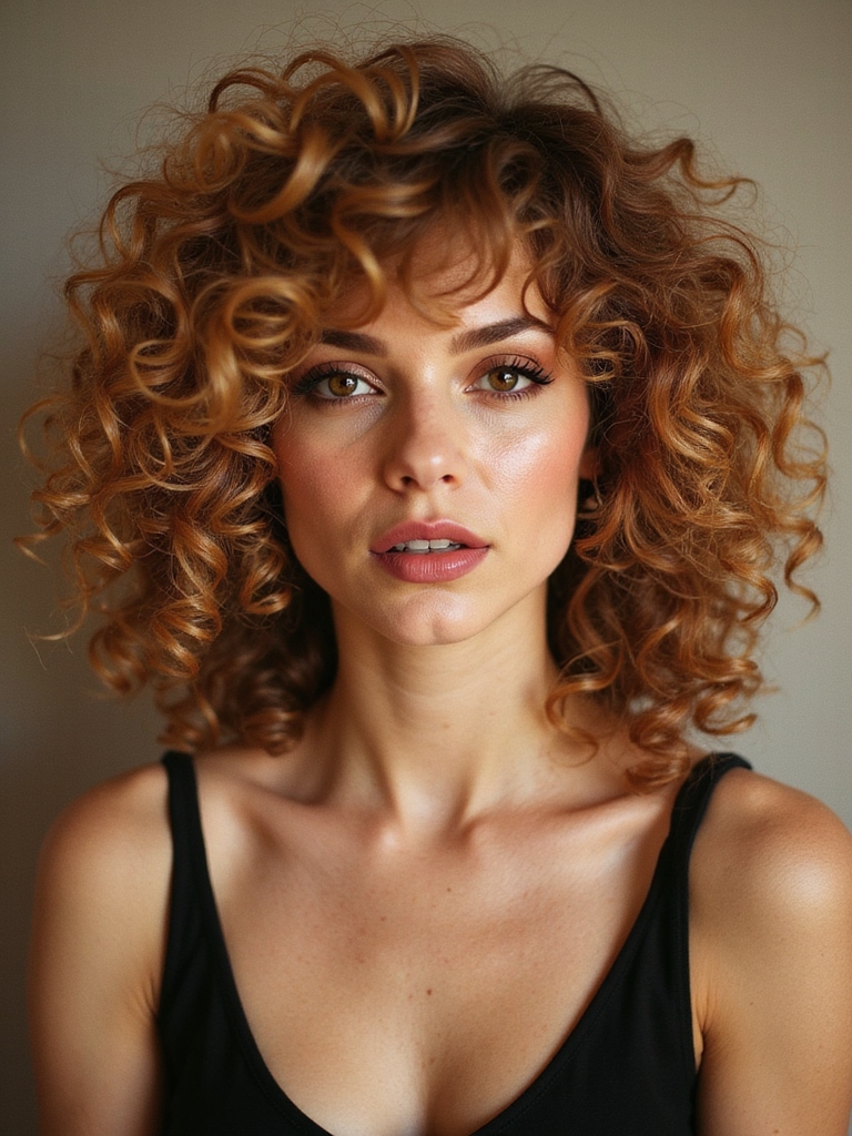 voluminous retro spiral curls