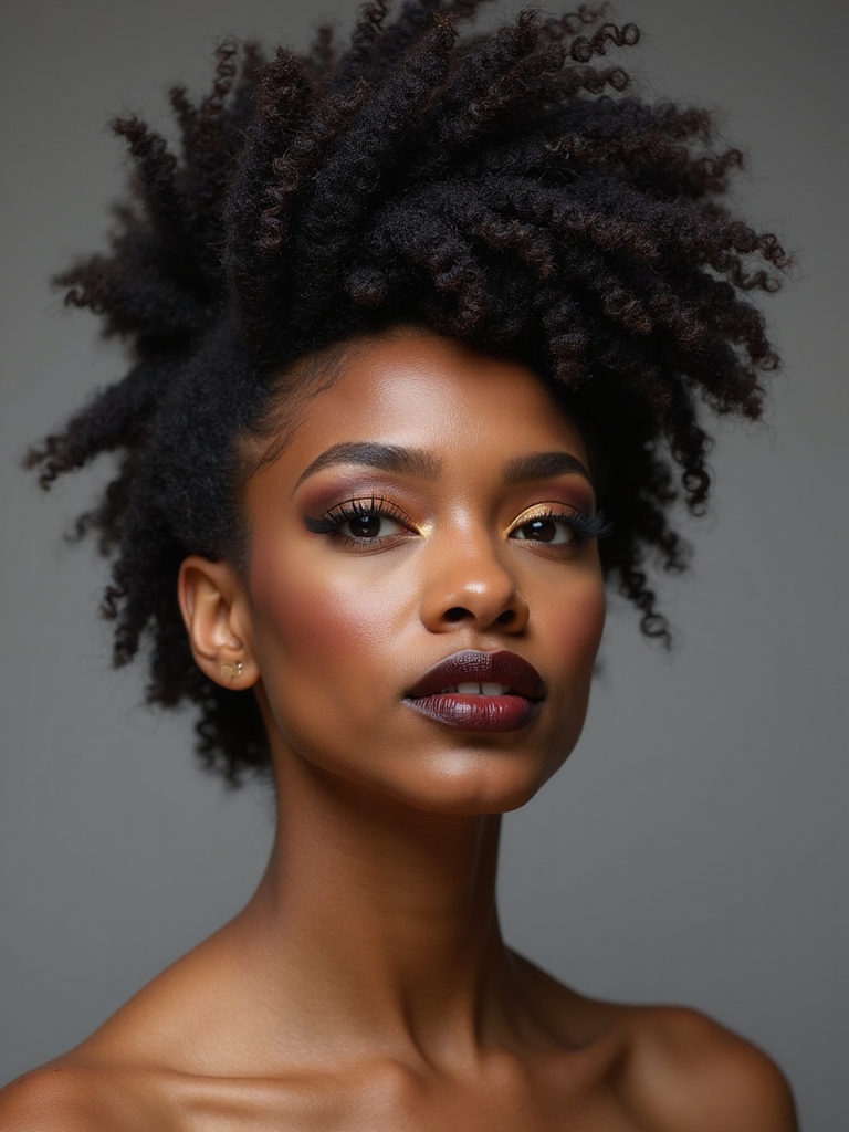 voluminous teased pineapple updo