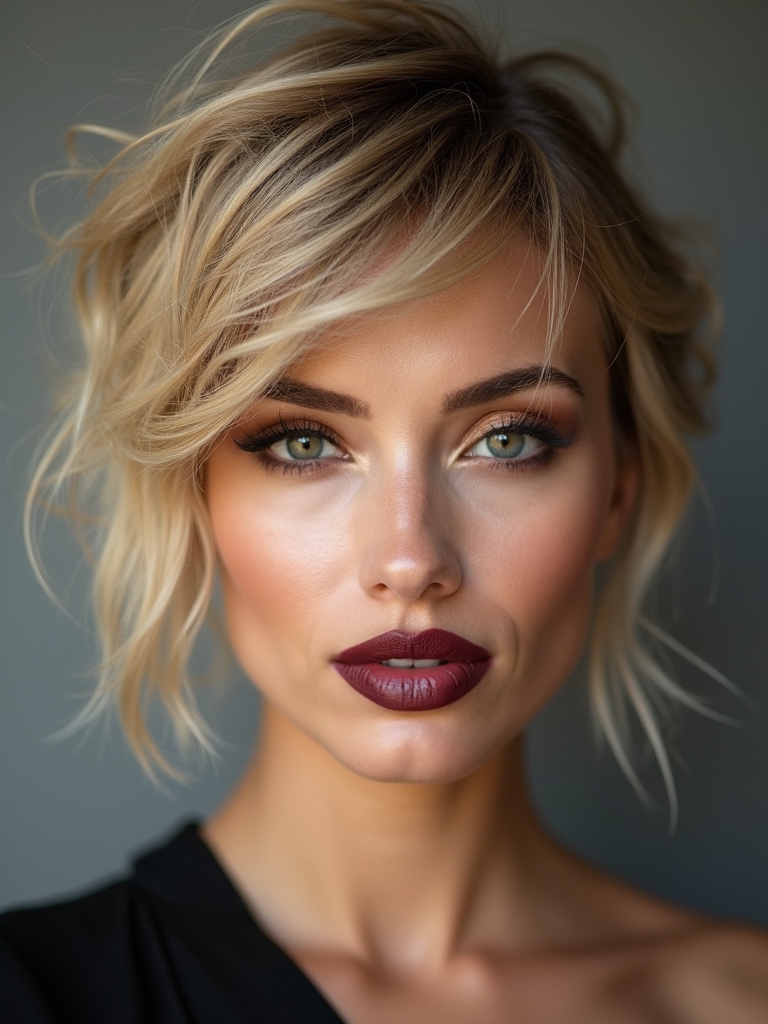 wispy bangs airy short haircut