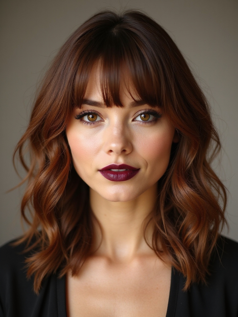 wispy bangs enhance symmetry