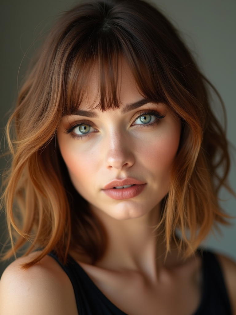wispy bangs flattering oval faces