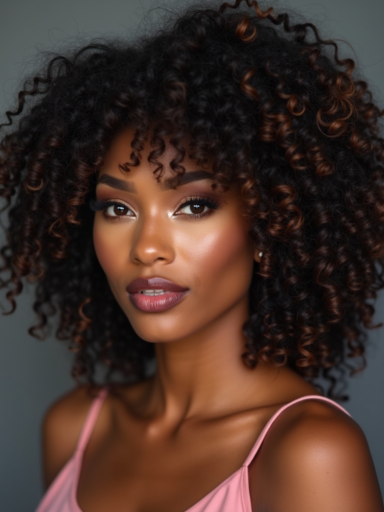 wispy bangs for curly hair