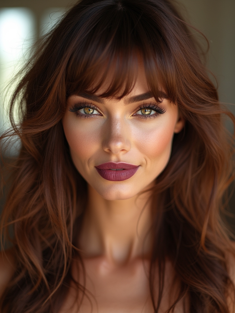 wispy bangs lighten thick hair