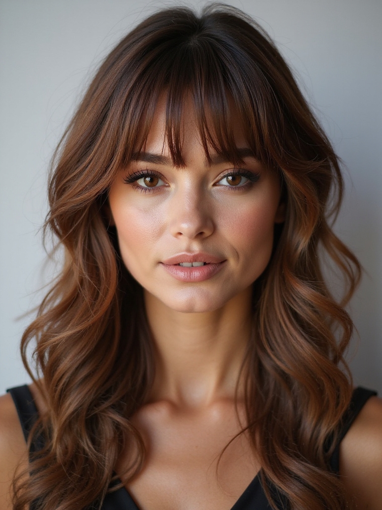 wispy bangs seamlessly blend layers