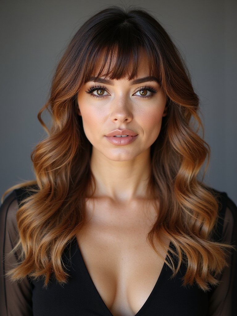 wispy bangs slim face