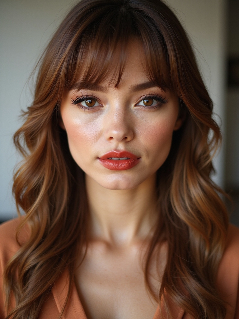 wispy bangs softening forehead