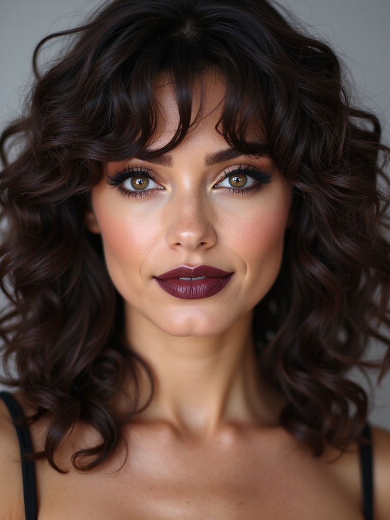wispy blunt versatile curly bangs