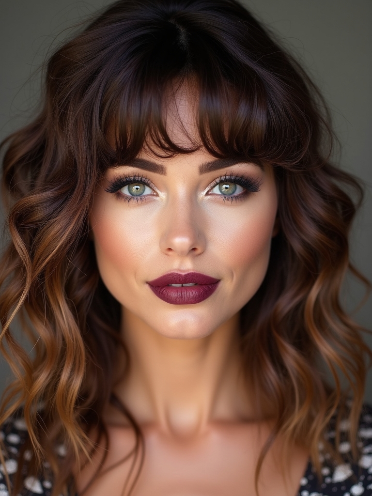 wispy curly bangs quick styling