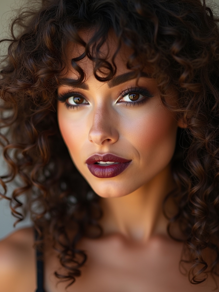wispy curtain bangs for curls