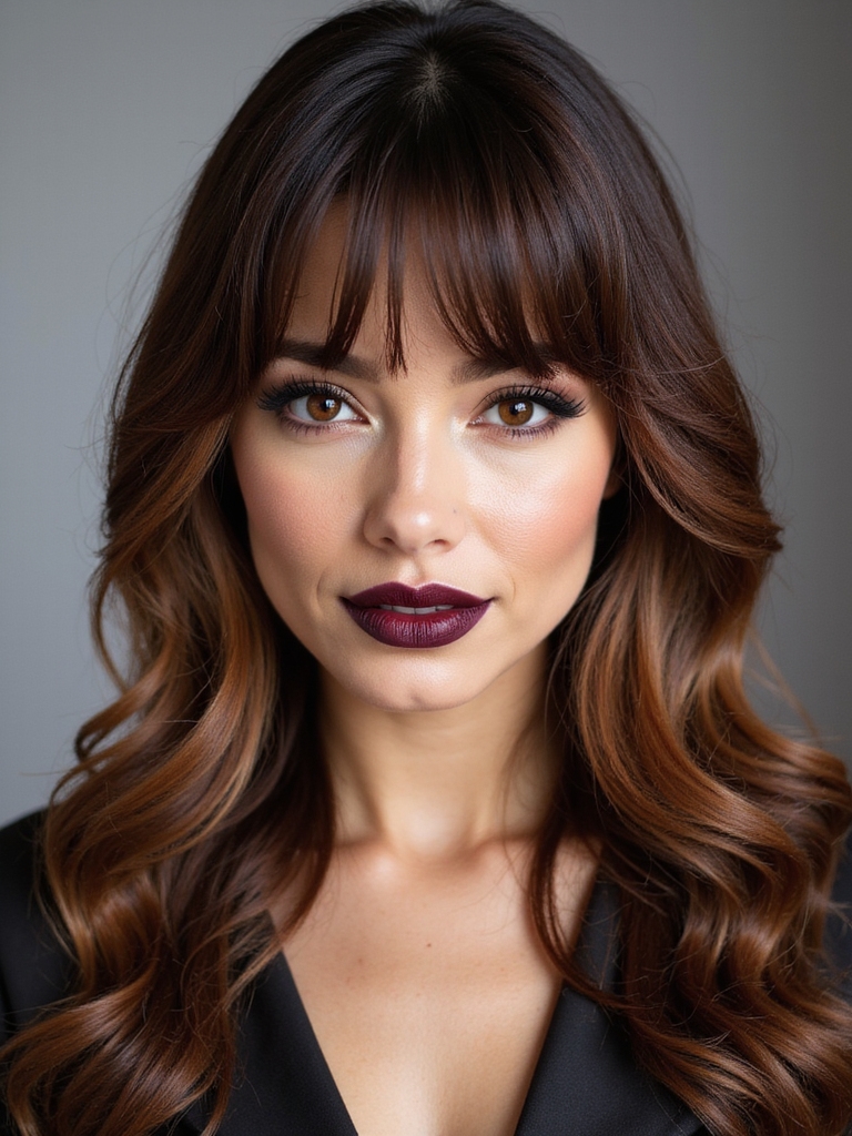 wispy face framing textured layers