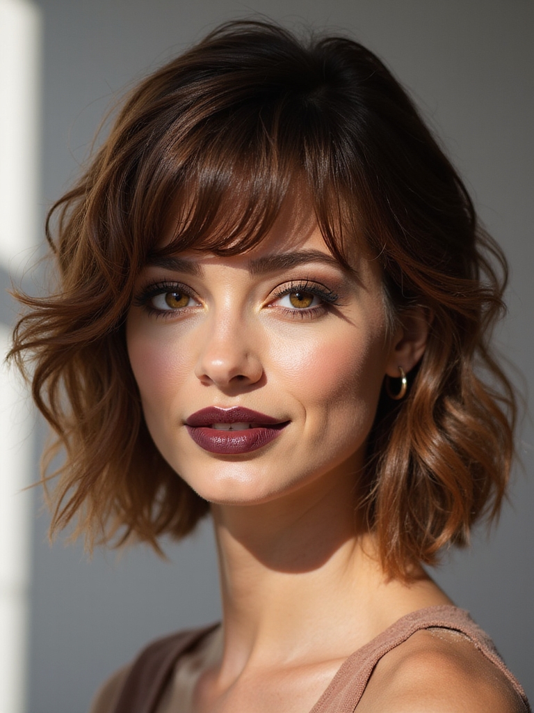 wispy feathered side bangs