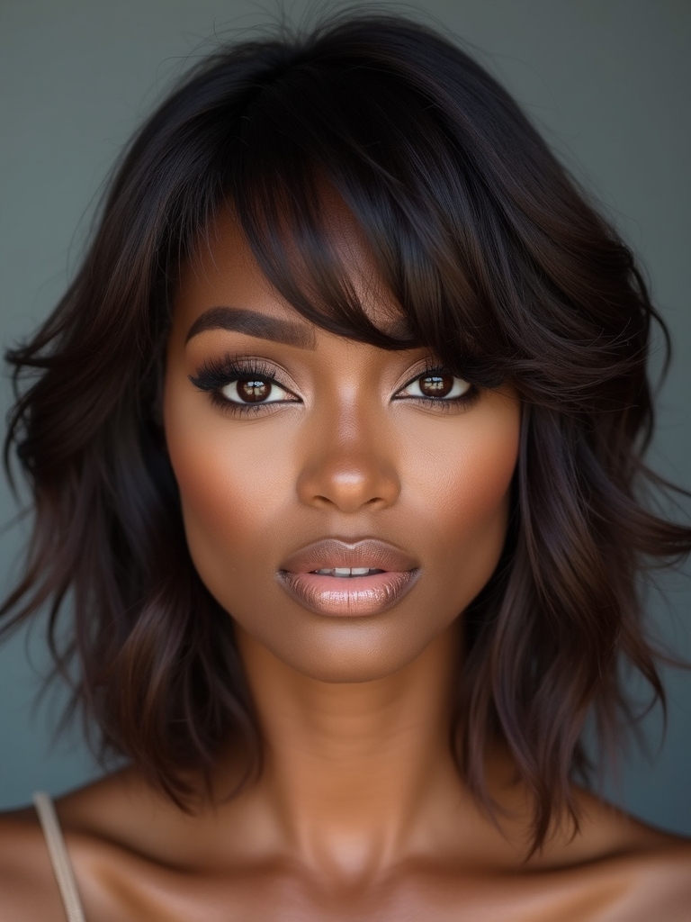 wispy feathered side bangs