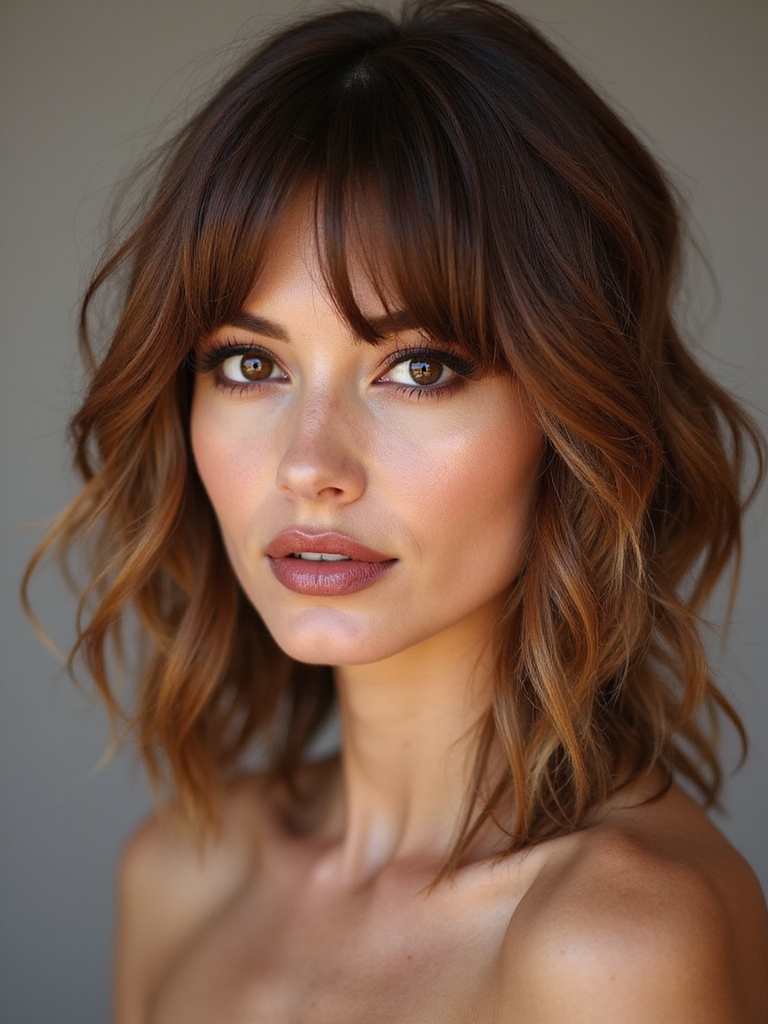 wispy side bangs effortlessly framed