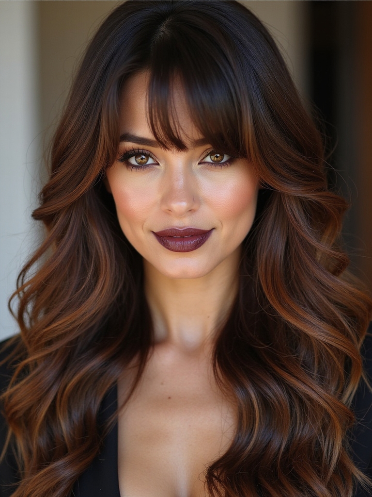 wispy side bangs layered