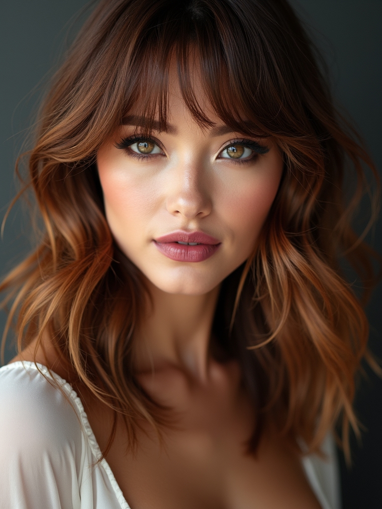 wispy side bangs textured dimension