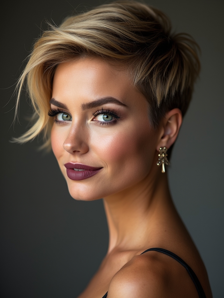 wispy side swoop pixie bangs