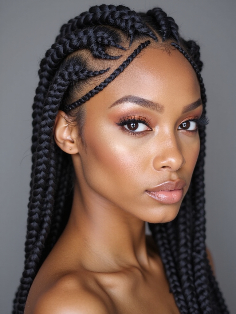 zigzag edged playful braided style