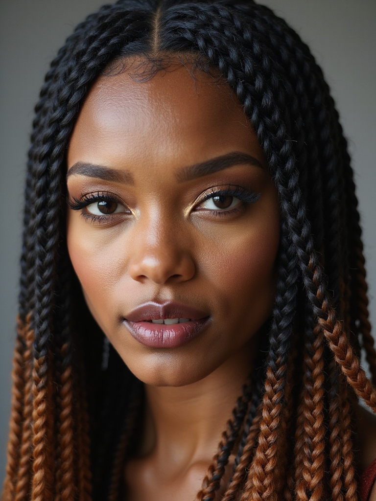 asymmetrical knotless braid statement