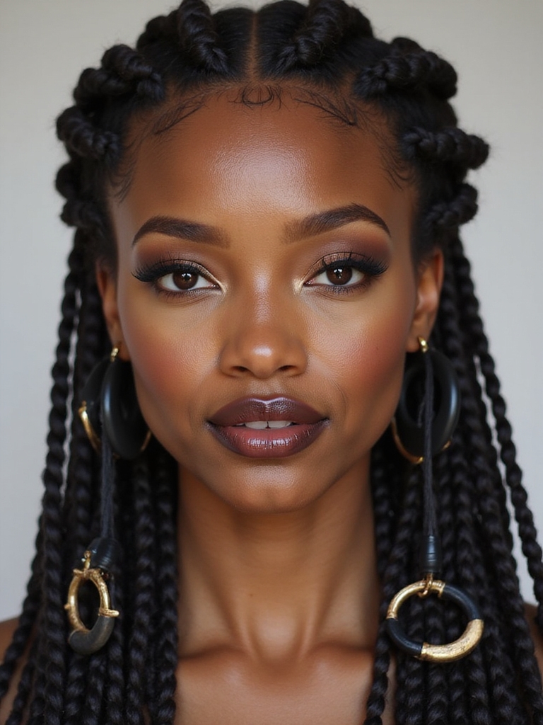 beaded knotless braids styling