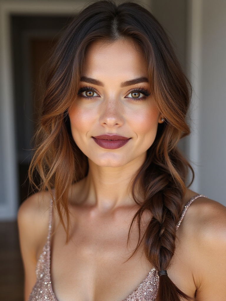 beanie friendly messy side braid