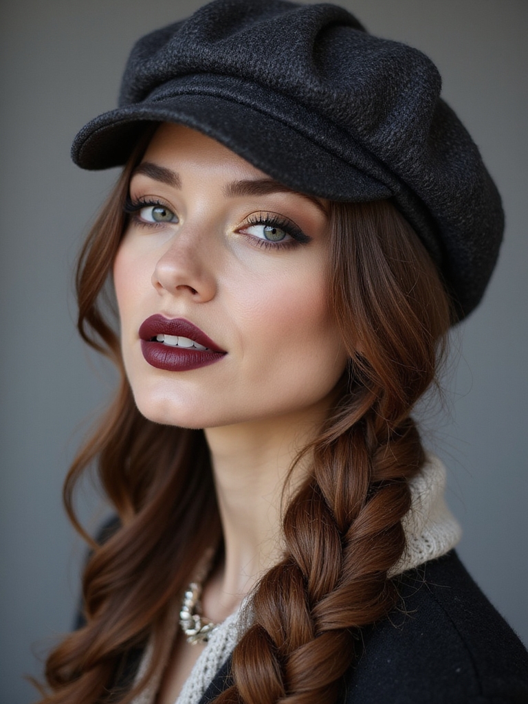 beanie friendly tight tucked braid