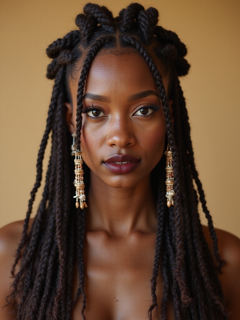 boho infused classic fulani braids
